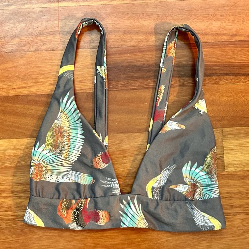 Boys + Arrows Fillis the Firecracker Bikini Top in Raptor - Size S